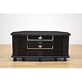 強化ガラス扉付きテレビ台/テレビボード 【幅80cm】 キャスター付き ウォールナット【代引不可】 生活用品 インテリア 雑貨 インテリア 家具 ローボード テレビ台 [並行輸入品]