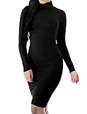 Regna X レディース 生地が伸びて着心地が良いセクシー長袖ボディコンドレス US サイズ: XX-Large Plus カラー: ブラック