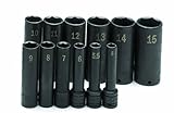 SK Hand Tool 31020 6 Point Drive Deep Impact Socket Set 1/4-Inch 12-Piece [並行輸入品]