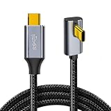 xiwai 90 度 USB3.1 USB-C Type-C オス - オス ケーブル ロープロファイル アングル 4K@60Hz Gen 2 100W 10Gbps データ延長コード ラップトップ電話用、2m/6.6フィート