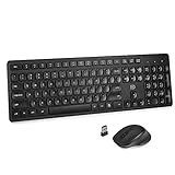 2.4G ワイヤレスキーボードとマウスセット、USBレシーバー付きキーボードとマウスセット、静音 超軽量 PC、デスクトップ、ラップトップ、