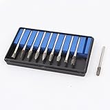 uxcell　回転ヤスリ　ヤスリセット　ロータリーヤスリ　ダブルカット　タングステン鋼　超硬　ソリッド　ツール　3mm x 4mm　10本入り