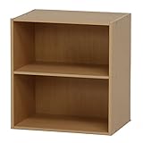 不二貿易 リビング収納 カラーボックス 可動棚2段 ナチュラル 96612