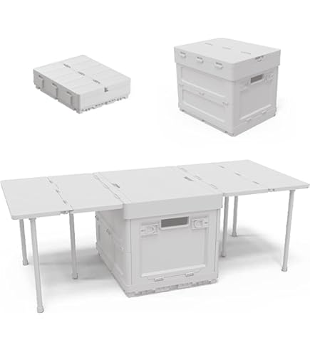 Amazon | コンテナ キャンプテーブル 収納ボックス アウトドア 大容量