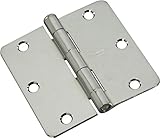 Stanley Hardware RpRD741 3-1/2" X 3-1/2" Round Corner 1/4" Radius Residential Hinge in Chrome [並行輸入品