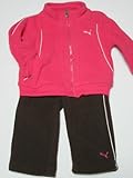 PUMA（プーマ） ベビーフリース上下セット3M-6M（ピンク×ブラウン）♪並行輸入
