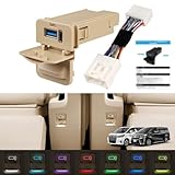Jiooy トヨタ アルファード30系 USBポート 増設 ヴェルファイア30系 USB 増設 ALPHARD30 USB増設ユニット VELLFIRE30 USBポート 増補改造 デュアルUSBポート 車用USBポート type-c 電源ソケット USB 急速充電器 車 USB電源ポート 同時充電可能 カプラーオン 取り付け簡単