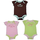 3 PACK:赤ちゃん Baby Essentials Baby / Infant Comfortable ワンピーススーツ/ロンパース/ワンシーに適合 Fit One-Piece Bodysuit 