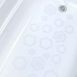 新しいホワイトフラワーBathtub Bath Tub Treads非スリップアップリケステッカーバスルームマット
