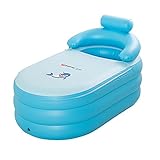 ビニールプール ビニール浴槽 折畳み式 ベビープール お風呂の浴槽 バスタブ エアープール 142*84*64cm（blue）