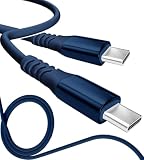 13カラー 4長さ PD急速 15W 60W 100W 100％シリコン 超高耐久 USB-A Type-C to Type-C【inklink Japan公式】充電ケーブル iPhone 充電コード USB-C 機器対応 急速充電 PC/パソコン/ノートパソコン/iPhone/iPad/Android (Type-C to Type-C PD60W, ネイビー, 1m)
