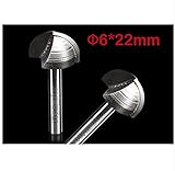 6ミリメートル* 22ミリメートル2ピース/ロットcncコンピュータ彫刻ツール超硬丸底ルータービット木工フライスカッター