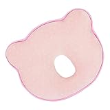 Relief and trust ベビー 赤ちゃん 枕 向きグセ ぐっすり 安定 新生児 6か月 低反発 頭の形 整える 絶壁防止 ドーナツ 人気 (ミルキーピンク)