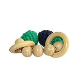 Shumee木製ソフトRattleリング& Teethers for Infants | Sensory Toy | 100 %安全、自然&環境に優しい| 0 – 1年