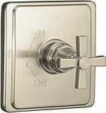 Pinstripe Pure Rite-Temp Pressure-Balancing Valve Shower Faucet Trim with Cross Handle [並行輸入品]