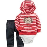 Carter's(カーターズ) 3ピースリトルジャケットセット レッド 上下セット 6ヶ月【並行輸入】