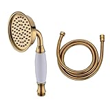 真鍮固定ハンドヘルドシャワーヘッド60 "ステンレススチールExtra Longシャワーホース 03-028G