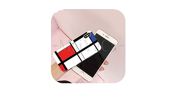 Amazon 薄働物夏konwwo Mondrian Mondrianカラースクエアアート For Iphone 8 7 6 6s Plus X Xs Max 5 5s Se Xr用の 携帯電話ケース A5 For Iphone Xr 家電 カメラ オンライン通販