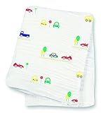 lulujo Muslin Cotton Swaddling Blanket - Vroom by lulujo