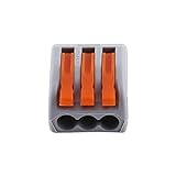 Hilitand 20pcs 2/3/5 Way再利用可能スプリングレバー端子台電気ケーブルコネクタ電気ケーブルコネクタワイヤ