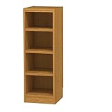 白井産業 木製 本 棚 高さ90 幅27 奥行29 cm オーダーメイド 置きたい場所ピッタリに作れる 収納 ナチュラル チーク 棚板3枚 (タナリオ TNL-EM9027MTF2NT0)