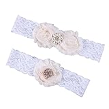 Domybest可愛いヘアバンド　親子　花　ベビー ママ カチューシャ　髪飾り ヘアアクセサリー 　ホワイト　ママ ベビー2点セット　 レース 弾力性 新生児 赤ちゃん 出産祝い　結婚式 内祝い お宮