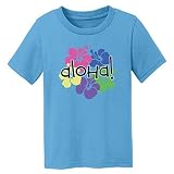 デジタルTシャツショップベビー女子アロハシャツ花カラーリング US サイズ: S カラー: ブルー
