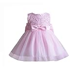 giminuoベビー ドレス 結婚式 フォーマル 女の子 ワンピース ヘアバンド 付き 赤ちゃん お宮参り 出産祝い (24，18-30ヶ月, ピンク)