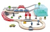 Hape(ハペ) お片付けシティレールボックス レールセット 75×87×14cm 3才以上 木製 知育玩具 おもちゃ E3771