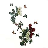 DealMux椿の花柄自己接着リムーバブルウォールステッカーペーパー壁画飾り