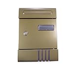 コンパクトな壁掛けポスト　メールボックス　郵便受け　ゴールドポスト　鉄製ポスト