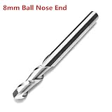 Sndy 1/8 インチシャンク2フルート超硬ボールノーズエンドミル 8mm 2 フルート CNC 切削工具