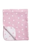Meyco Baby Blanket 100% Cotton (120 x 150 cm, Dot Baby Pink/ White) by Meyco