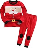 [Vaenait Baby] 子供キッズ12ヶ月-9歳綿100％長袖クリスマスパジャマ寝間着ルームウェア上下セット Snow Santa XL