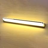 ミラーライトLED、ミラーライト、洗面器ライト、LED防水フォグライト、スタイリッシュミラーキャビネットステンレススチールライトゴールド、12W、60センチメートル ( Color : Warm wh
