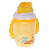 Blesiya キッズ　赤ちゃん　安全材料　両ハンドル　水筒　ストロー　マグボトル　ストローボトル　230ml　無味　無毒　4色選べる - オレンジ