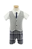 ベビー ロンパース フォーマル ベスト風【20562306】60cm グレー