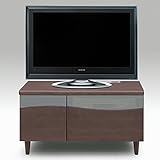 日本製 幅85cm テレビボード ブラウン 完成品
