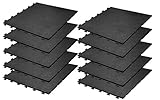 高品質ゴム製 連結式ゴムマット RMT-6060 《10枚セット》 (屋外用／幅600×600mm×厚10mm)