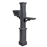 Mayne 5830-GG Westbrook Plus Mailbox Post, Granite [並行輸入品]