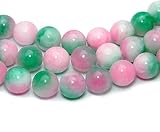 4mm～14mm 花翡翠 ヒスイ 1連39cm 通し針、解説書、1ｍゴム付き 天然石 パワーストーン (4mm g3-23F)