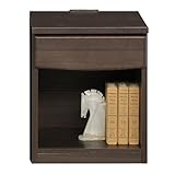 ナイトテーブル(ベッドサイドテーブル) ダークブラウン 木製 幅40cm Wコンセント付き 日本製 [並行輸入品]