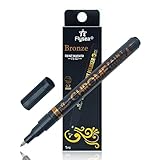 ブロンズペイントマーカーメタリック 油性アクリルマーカー/スーパーブロンズデンタッチアップペイントペン モデルメタルガラスプラスチックロック