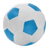 サッカーボール クッションスポーツボールふわふわのぬいぐるみ ベビーサッカーボール柔らかい投げる枕ぬいぐるみ男の子の為のギフト 22cm 青