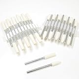 LAPHSODA(ラフソーダ) DIY ミニルーター 先端パーツ 研磨 艶出し 仕上げ 軸付 フェルトバフ 4mm 円柱型 砲弾型 セット