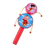 monkeyjackベビーキッズ音楽おもちゃShaking Rattleプラスチック手ドラム23 cm長ランダムカラー – B