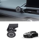 Hcilloend 新型 マツダ ロードスター ND スマホホルダー スマートフォンホルダー 車載ホルダー 車 スマホスタンド 携帯 ホルダー スマホスタンド 回転クリップ スイッチ エアコンボタン ABS製 片手操作 360度回転 全機種対応 取付簡単 カー用品（マグネット型）