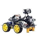 Raspberry Pi 5/4B/3B+ 用スマートロボットカーキット、AI スターターキット Python プログラマブル電子 DIY 4WD ロボットキット キッズ ティーン向け (With Raspberry Pi)