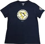 Pittsburgh PenguinsリーボックレディースネイビーブルーヴィンテージロゴTシャツ – XL