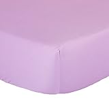 パープルFittedベビーベッドシート – ソリッドカラー100 %コットンSateen by theピーナッツシェル